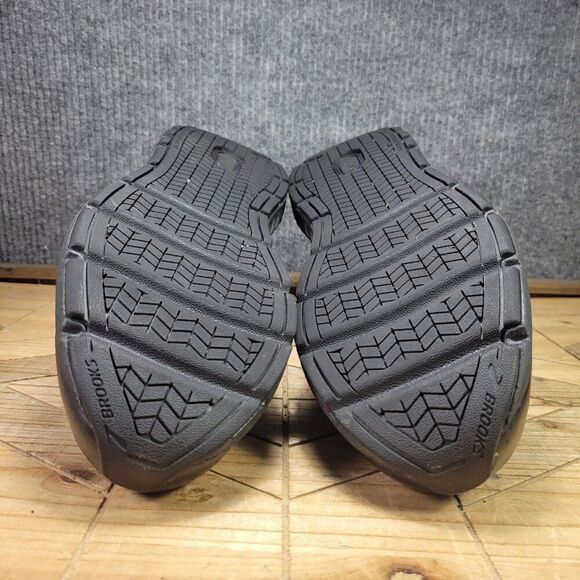 Brooks Addiction Walker Mens 13 Black Slip Resistant Strap Sneakers Shoes - Picture 9 of 11